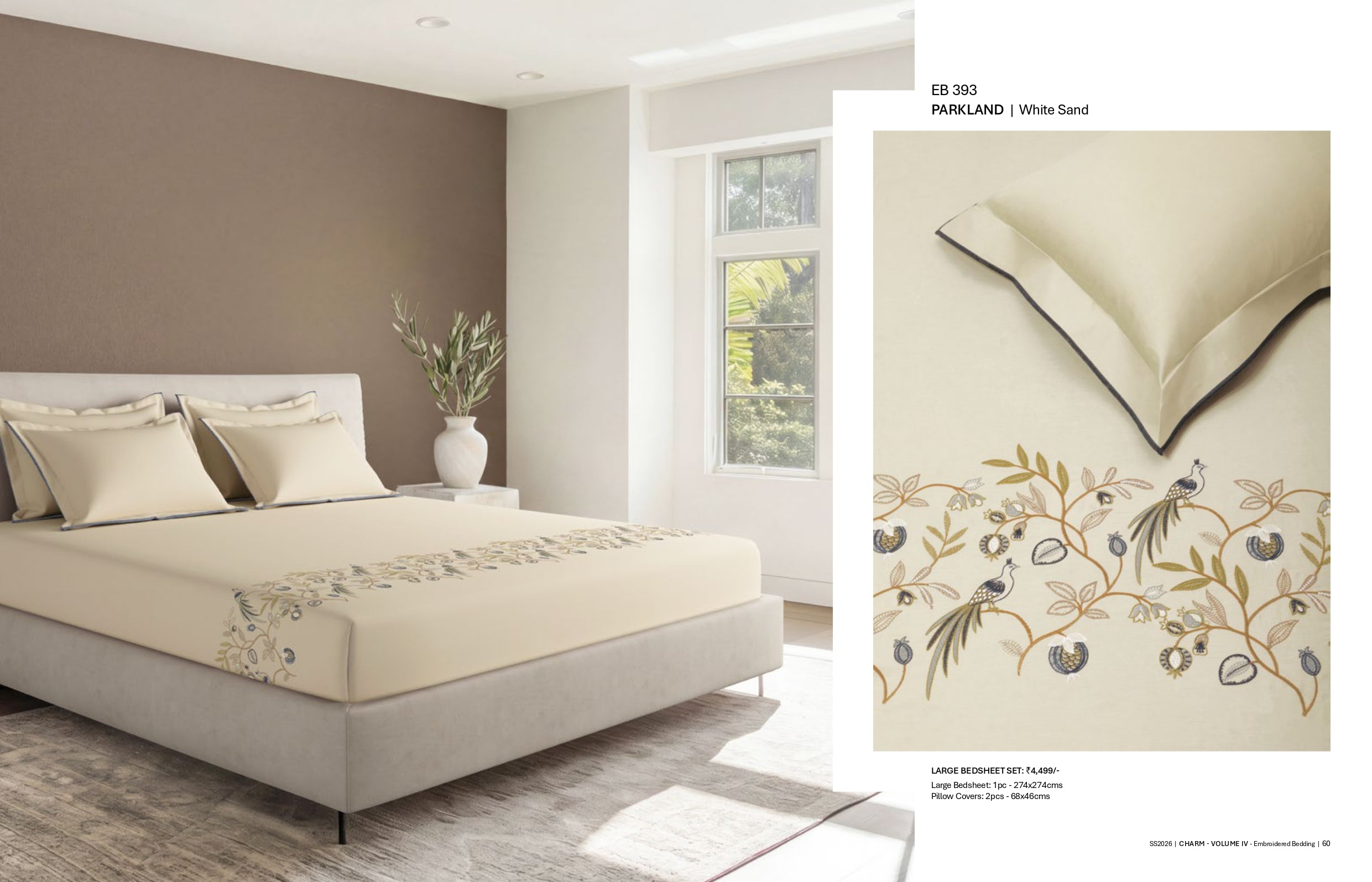 Bedsheets - King Premium machine embroidery bedsheets Sansaar : Saembro