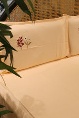 King Size Premium Machine Embroidery Bedsheet Set with 2 Pillow Covers (108x108")