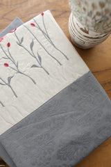 Elegant Floral Embroidery King Bedsheet Set Caspian