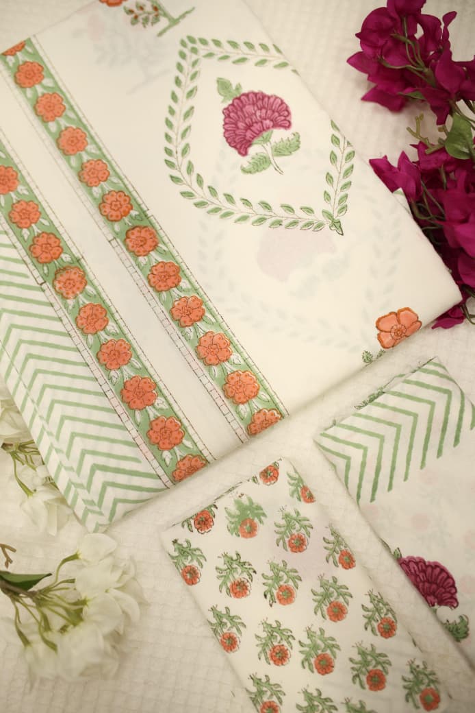 Bedsheets:king Handblock bedsheets