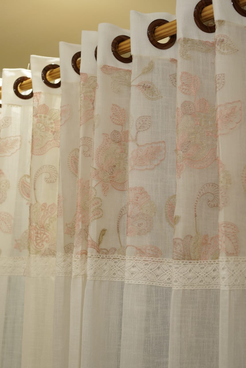 Curtains-Premium embroidery designer sheer curtains