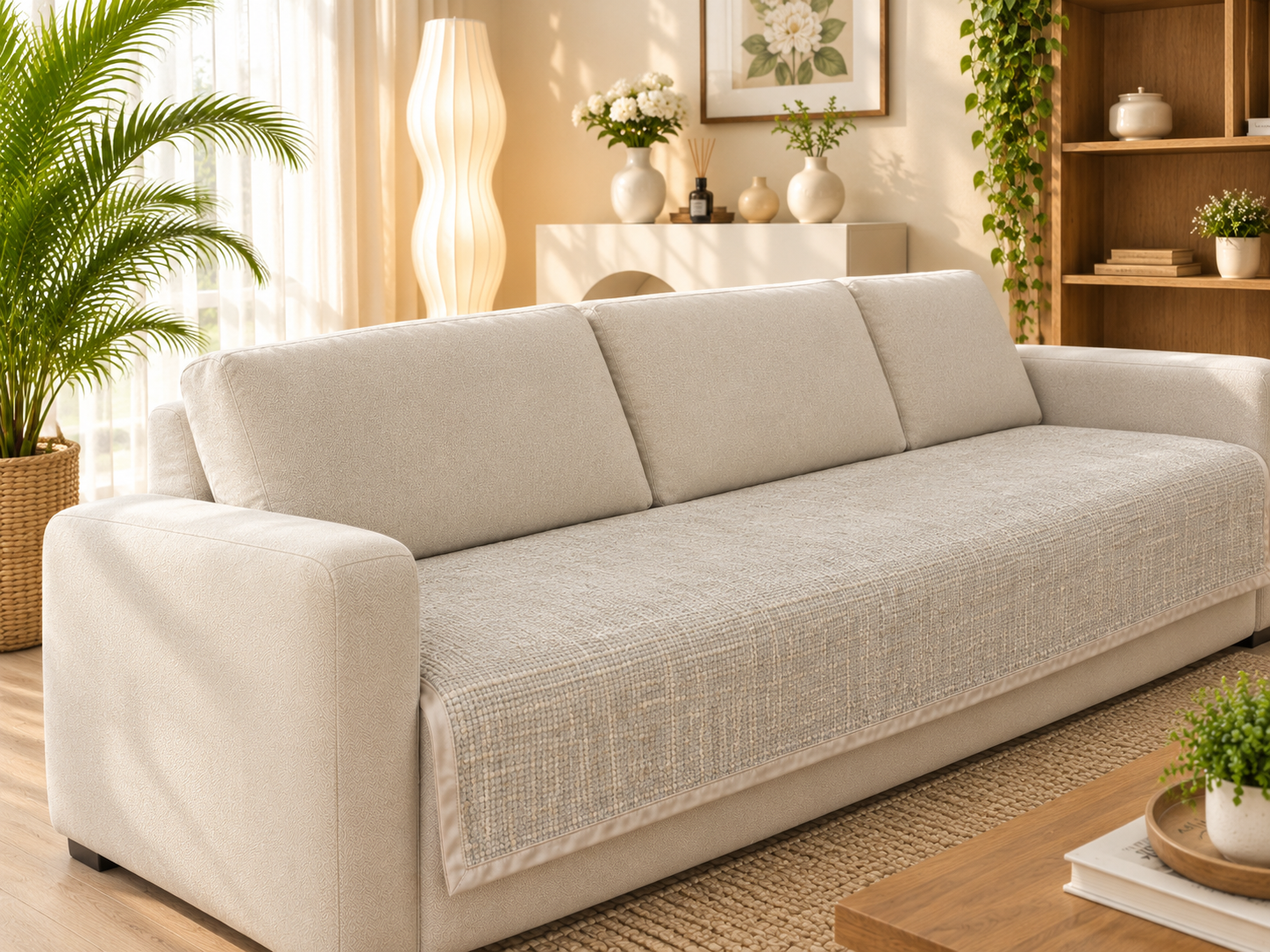 Sofa protector ( meter per) description (Colour sandstone)
