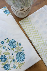 Bedsheets - King Percale cotton handblock bedsheets