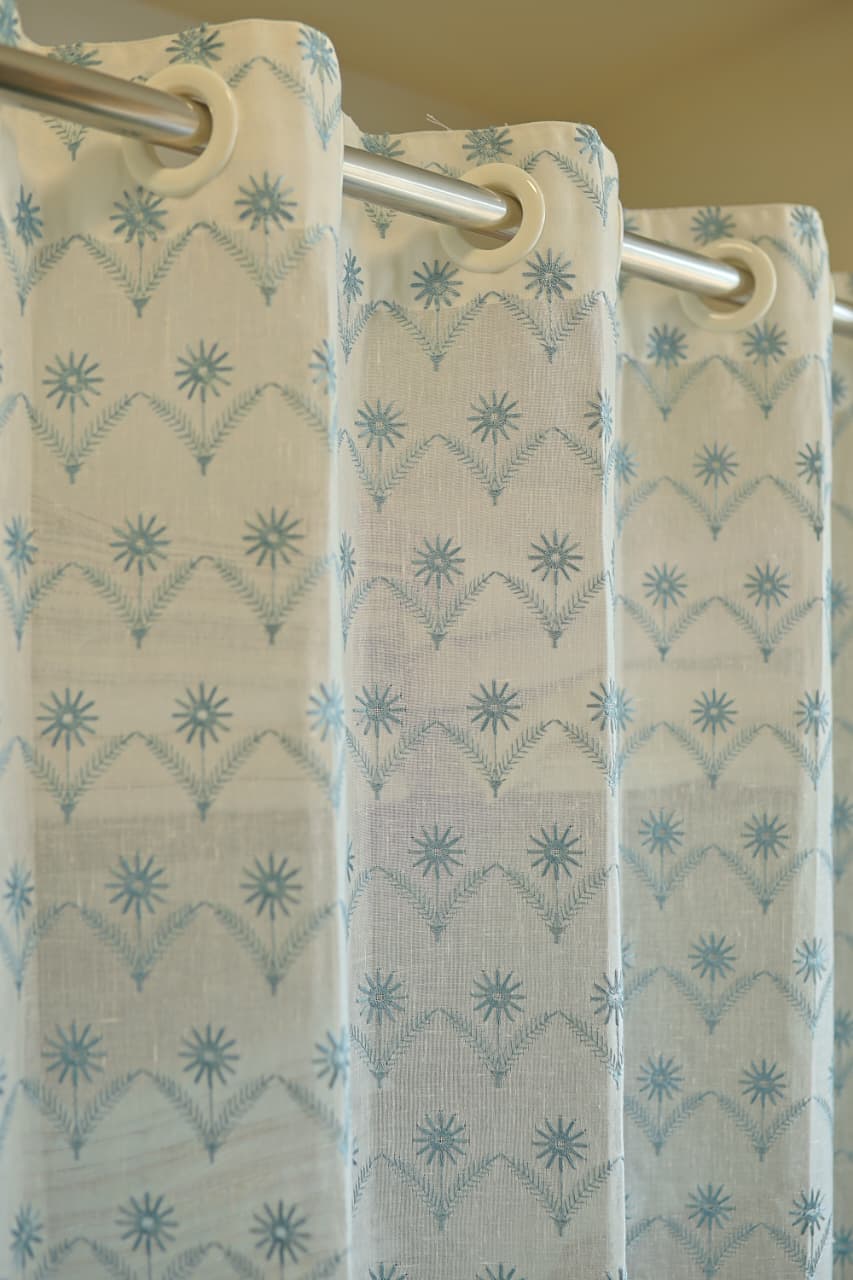 Curtains -Premium embroidered sheer curtain