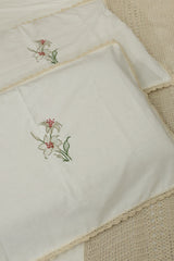 Premium Embroidery Floral Lily Crochet Bedspread Set
