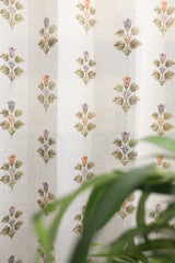 Curtains:Handblock printed curtains(sheer and opaque)