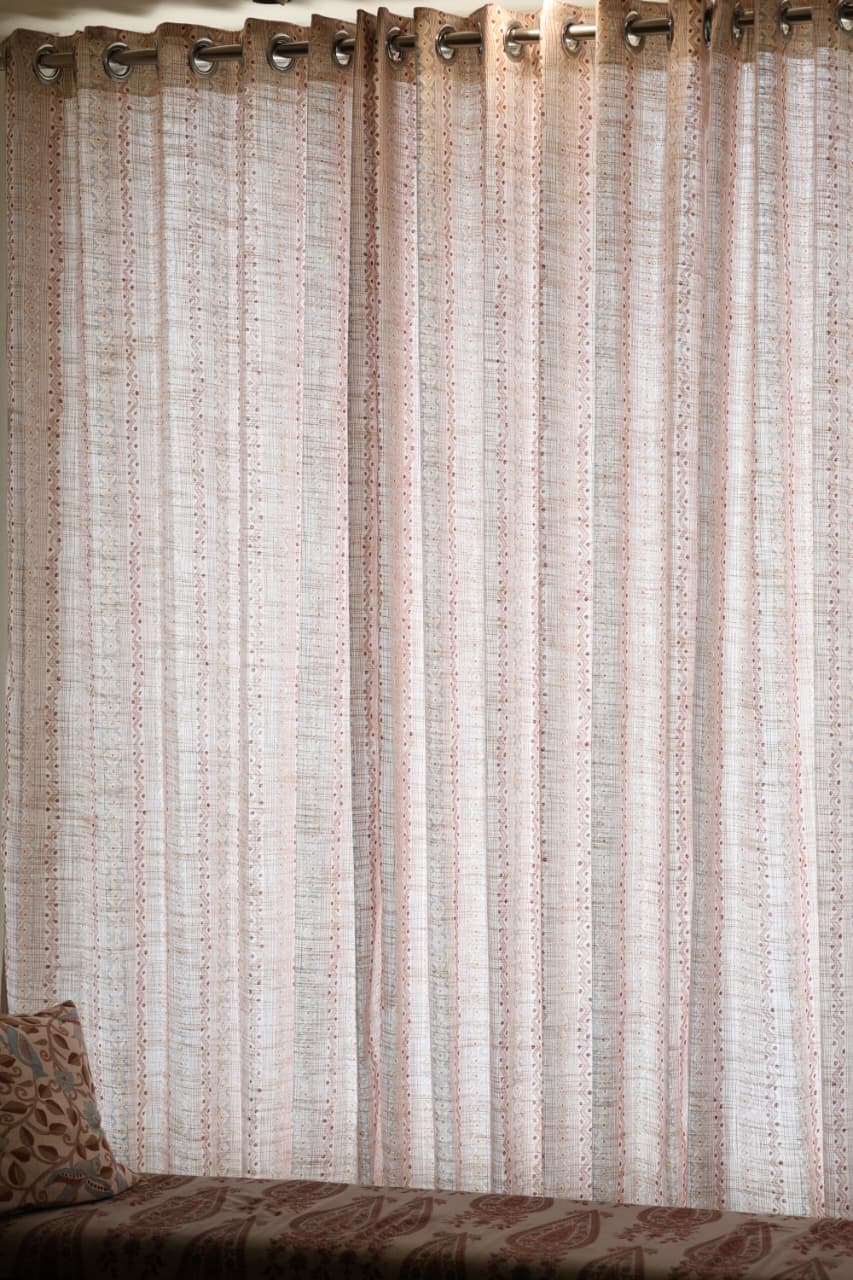 Curtains - Premium kantha print floral opaque curtains prebooking