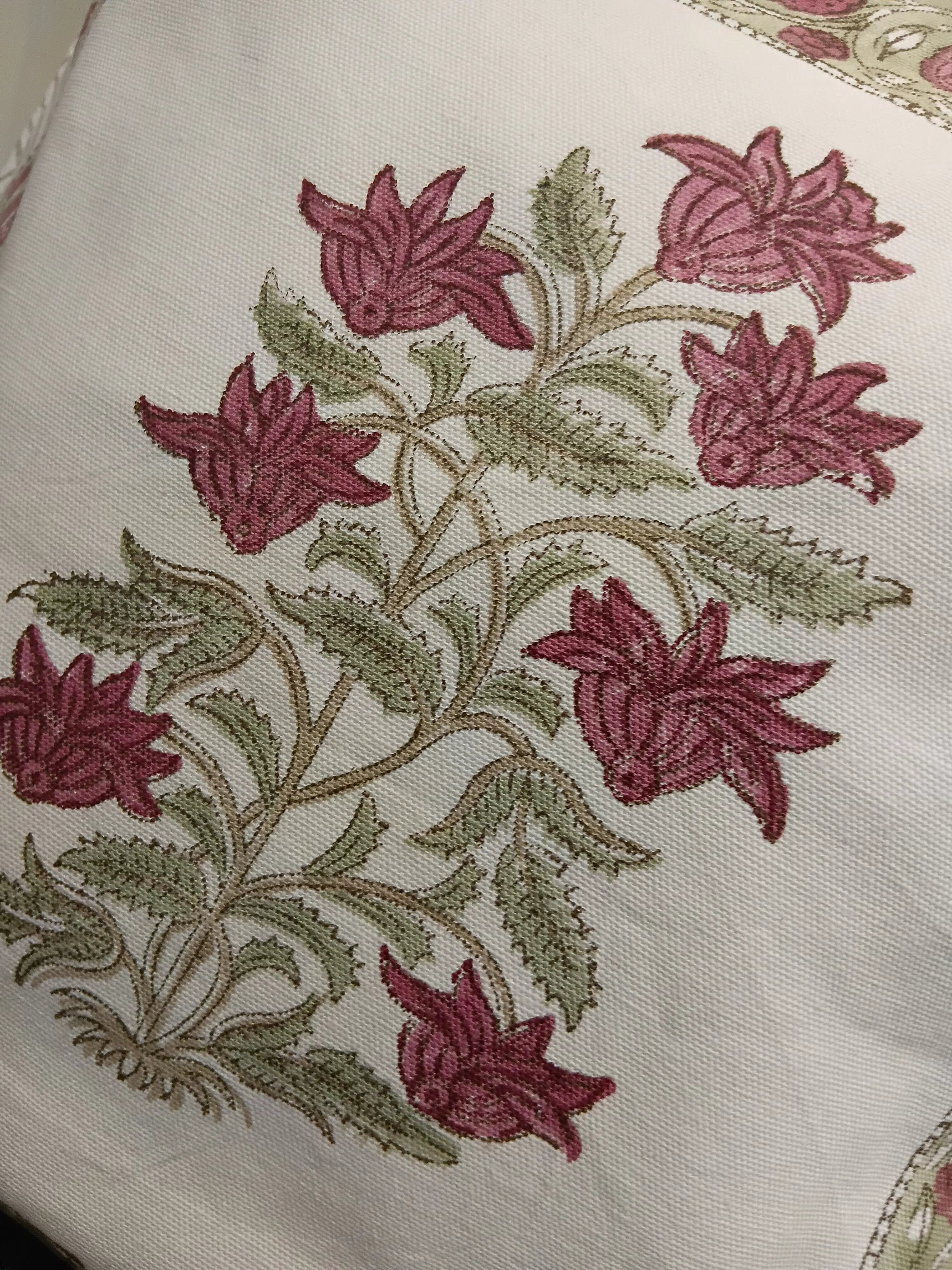 Handblock cushion cover|16×16