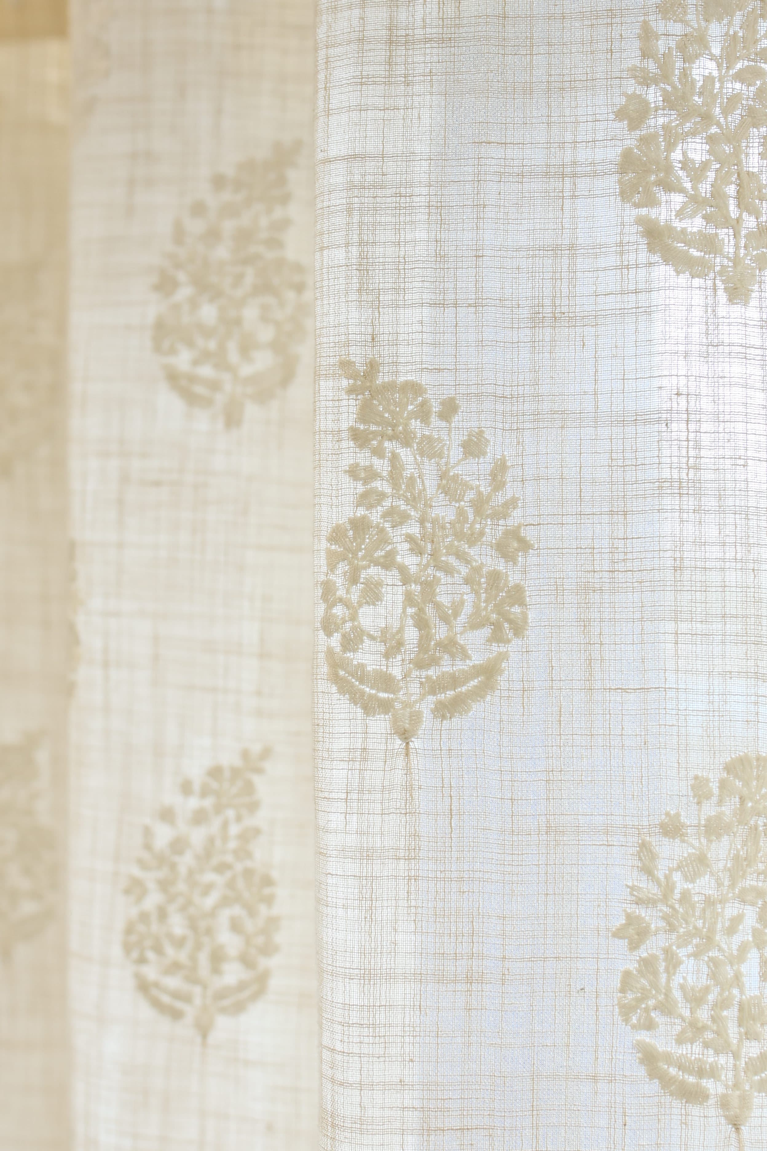 Curtains -Premium embroidery designer curtains semi Transparent/sheer vedic prebooking
