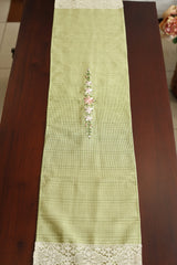 Table runner-4 Seater Ribbon embroidery
