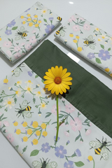 Bedsheets-Queen daily use border bedsheets