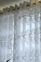 Curtains - Premium Embroidery ( white colour ) sheer curtains tamhini prebooking zinnia