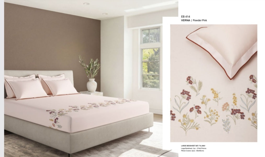 Bedsheets - King Premium machine embroidery bedsheets Sansaar : Saembro (Ench)