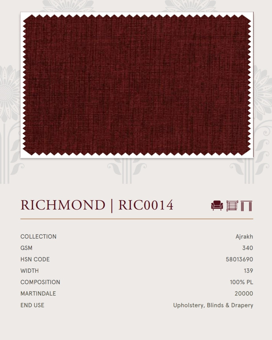 Upholstery fabrics -Ajrakh(Richmond)