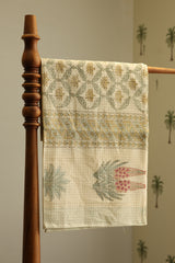 Hand Block Printed Waffle Cotton Towel