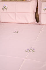 King Size Premium Machine Embroidery Bedsheet Set with 2 Pillow Covers (108x108)