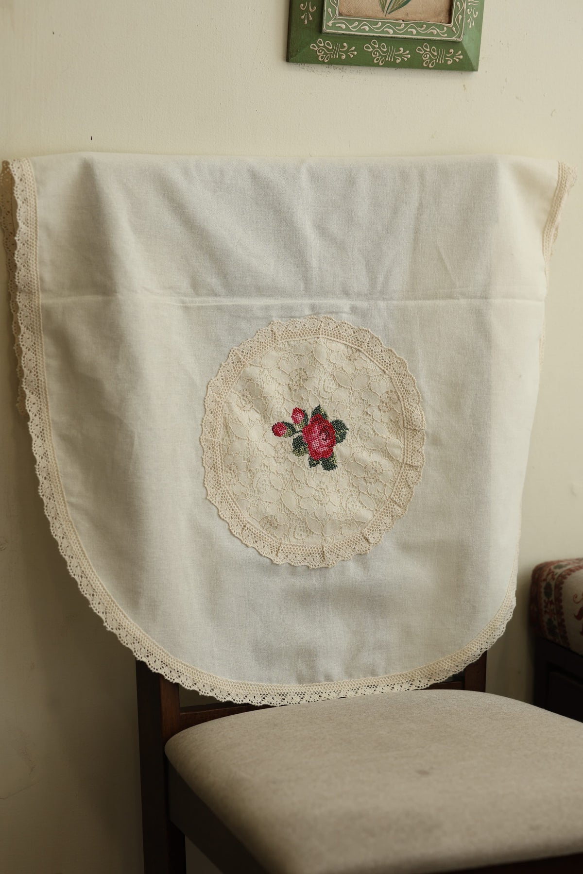 Chair back / sofa back - cross stitch embroidery single pieces