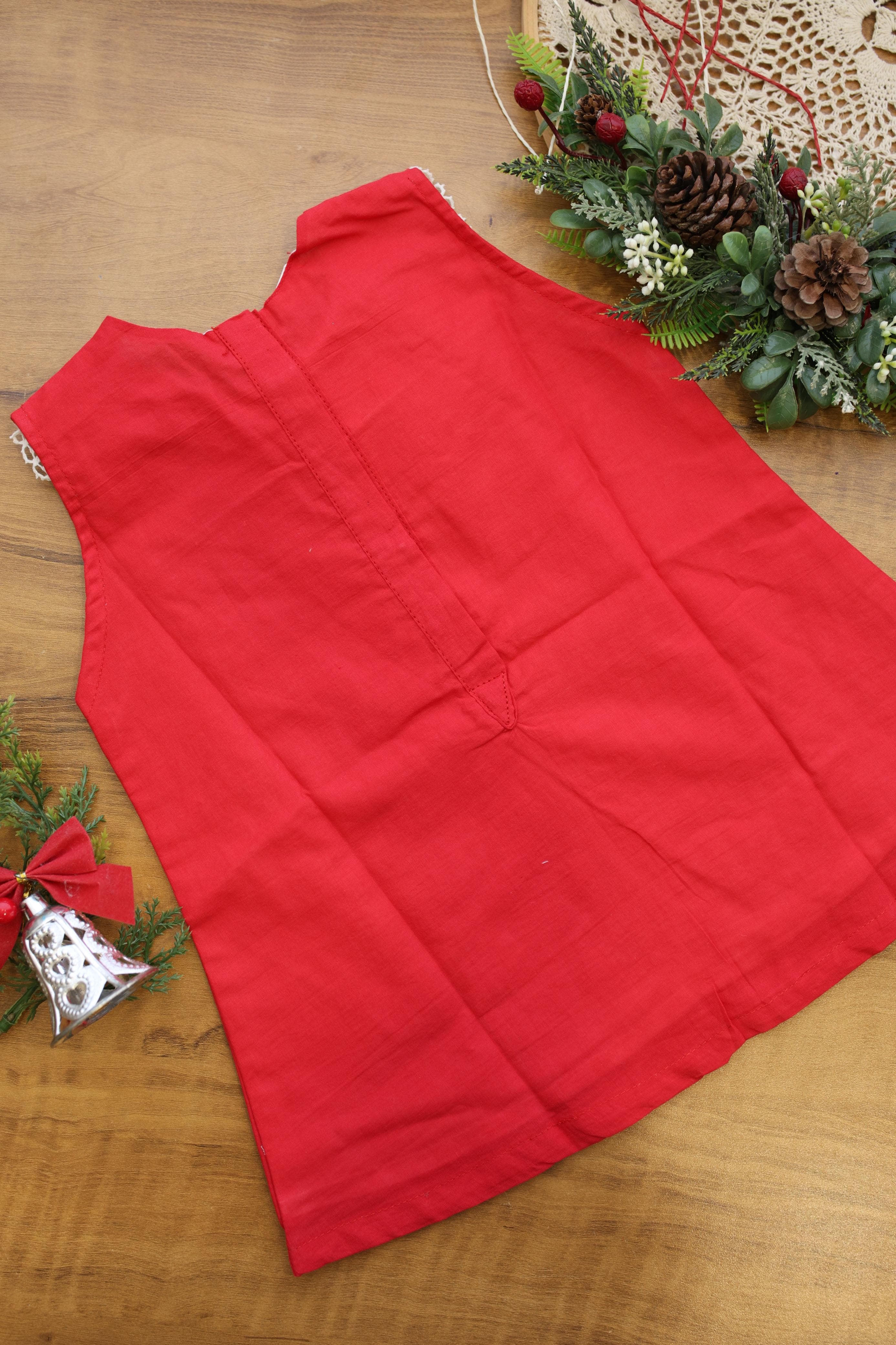 Kids smocked dress 12-18 month - Xmas edition