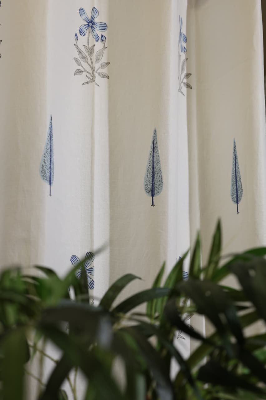 Curtains - Handblock printed curtains Diwali sale