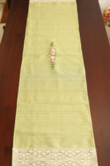 Table runner-4 Seater Ribbon embroidery