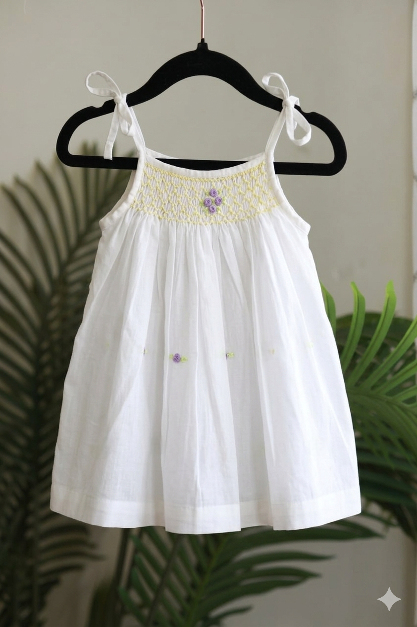 Kids smocked dress 0-3 months