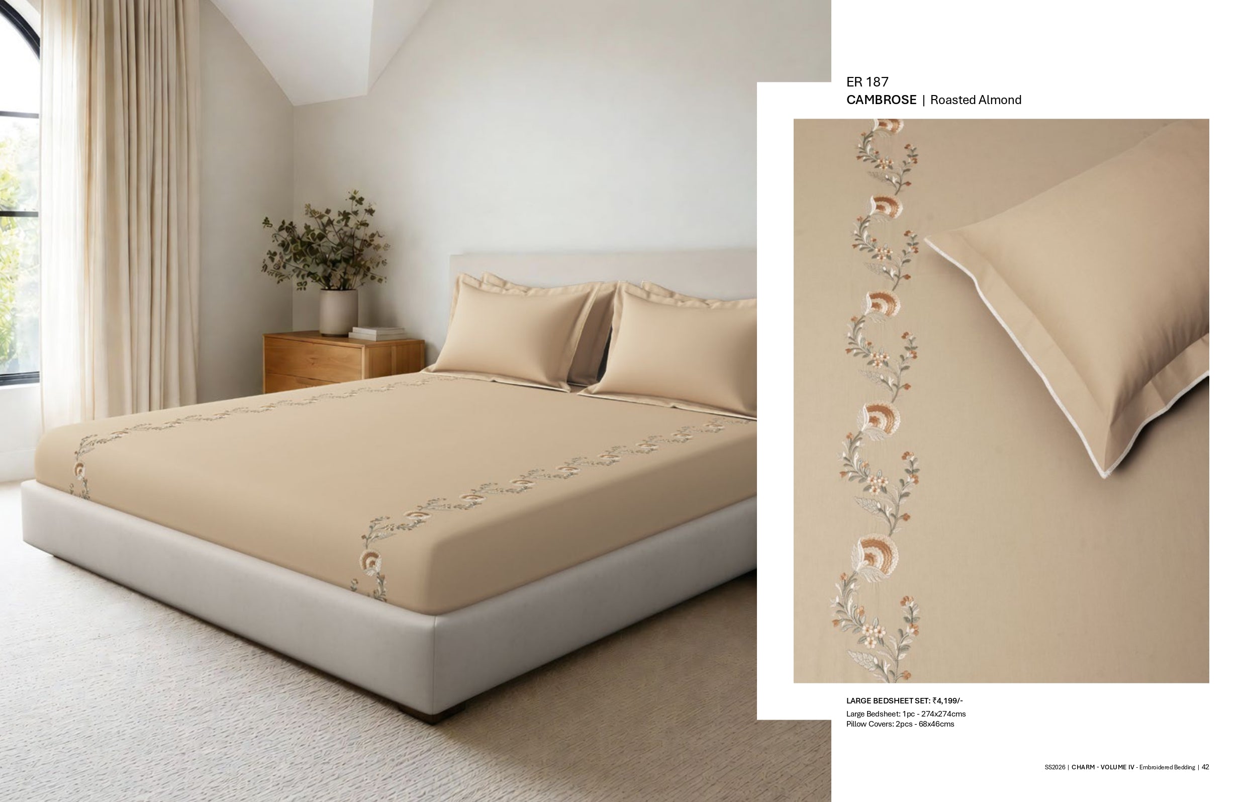 Bedsheets - King Premium machine embroidery bedsheets Sansaar : Saembro