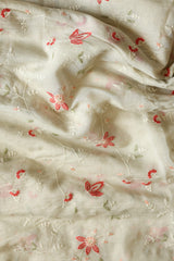 Fabrics - Chanderi embroidery kurti fabric