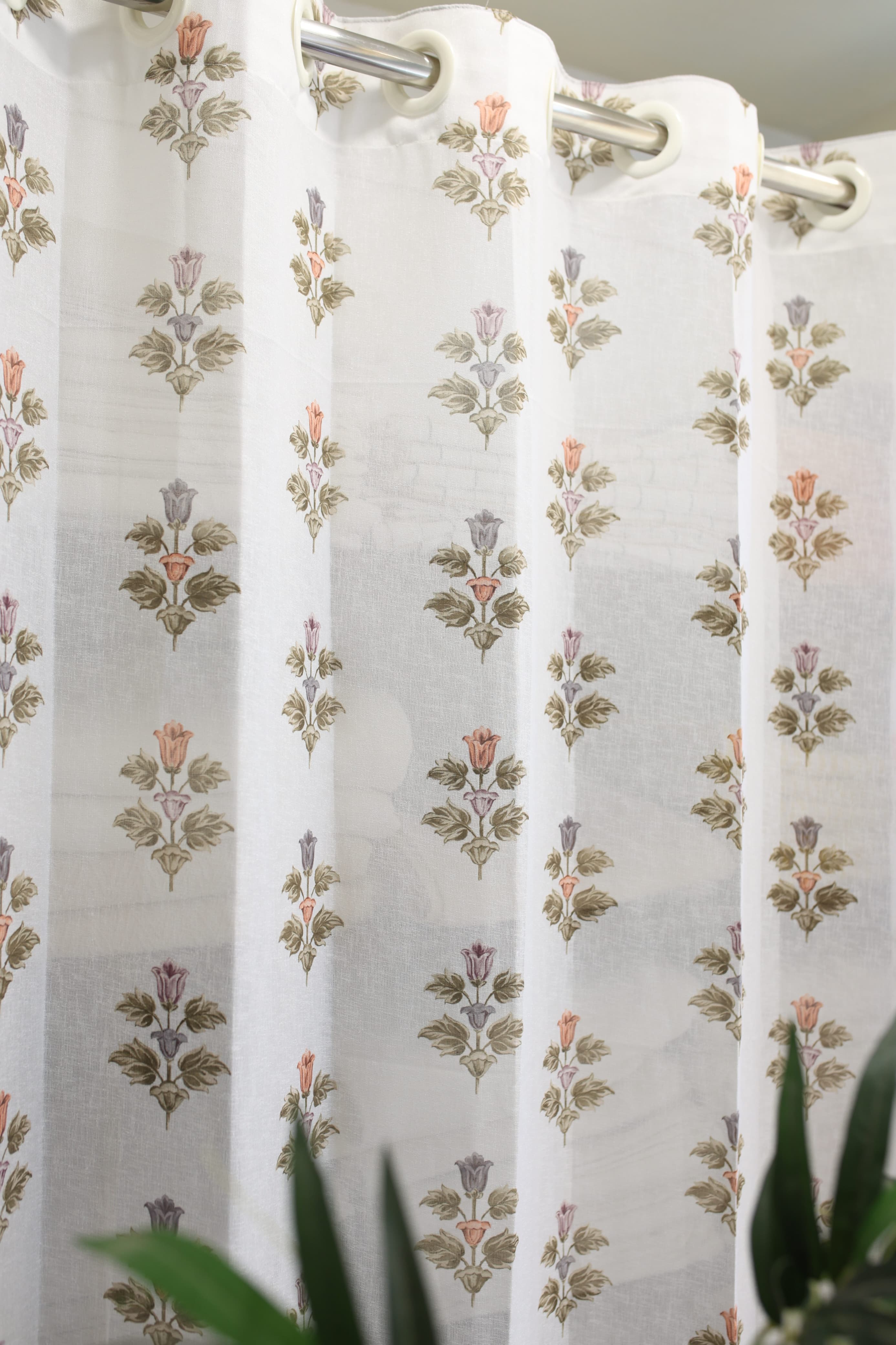 Curtains:Handblock printed curtains(sheer and opaque)