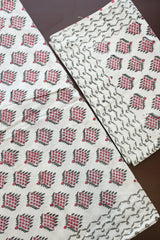 Bedsheets - King percale cotton handblock soft lily  bedsheets