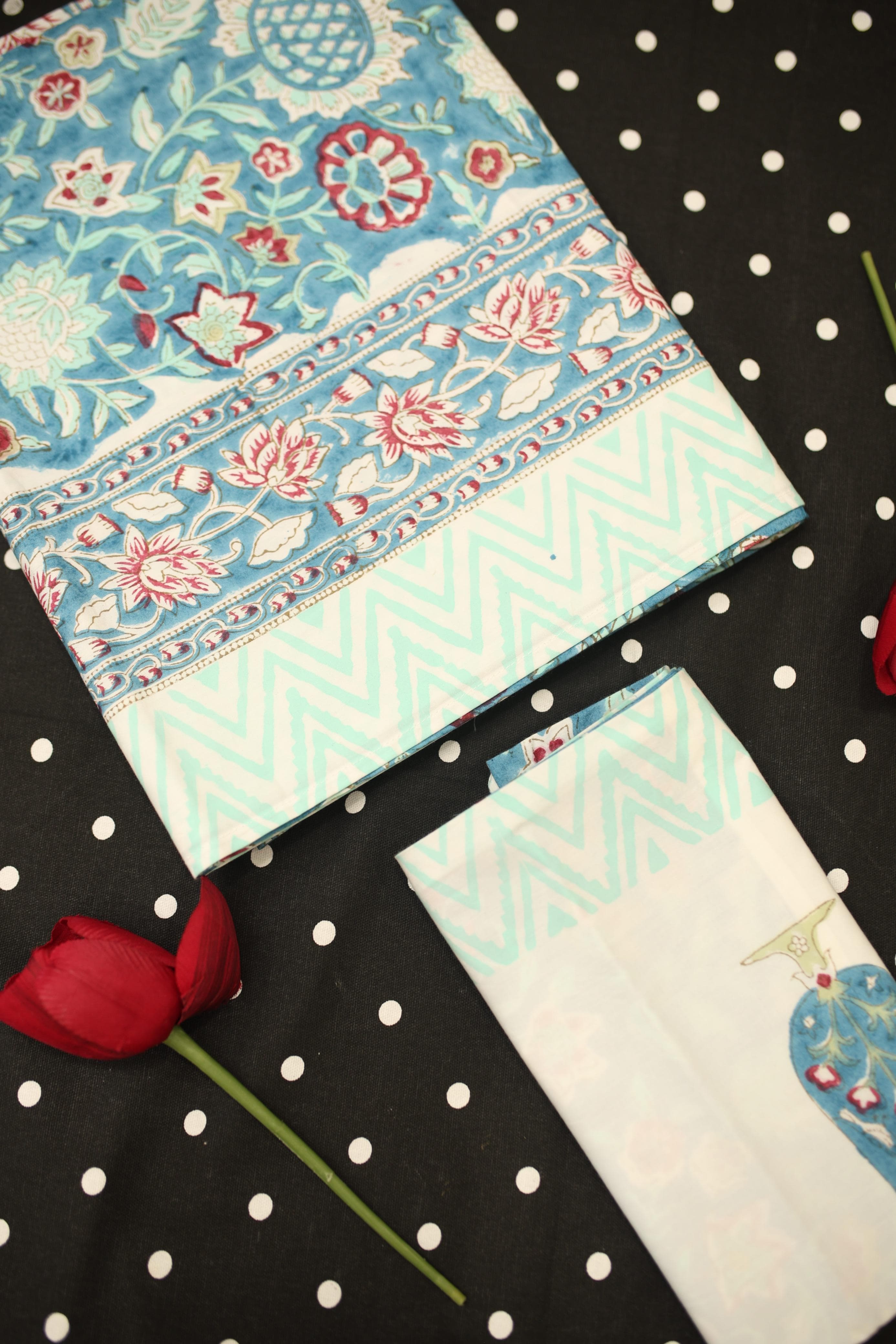 Bedsheets-Single handblock bedsheets