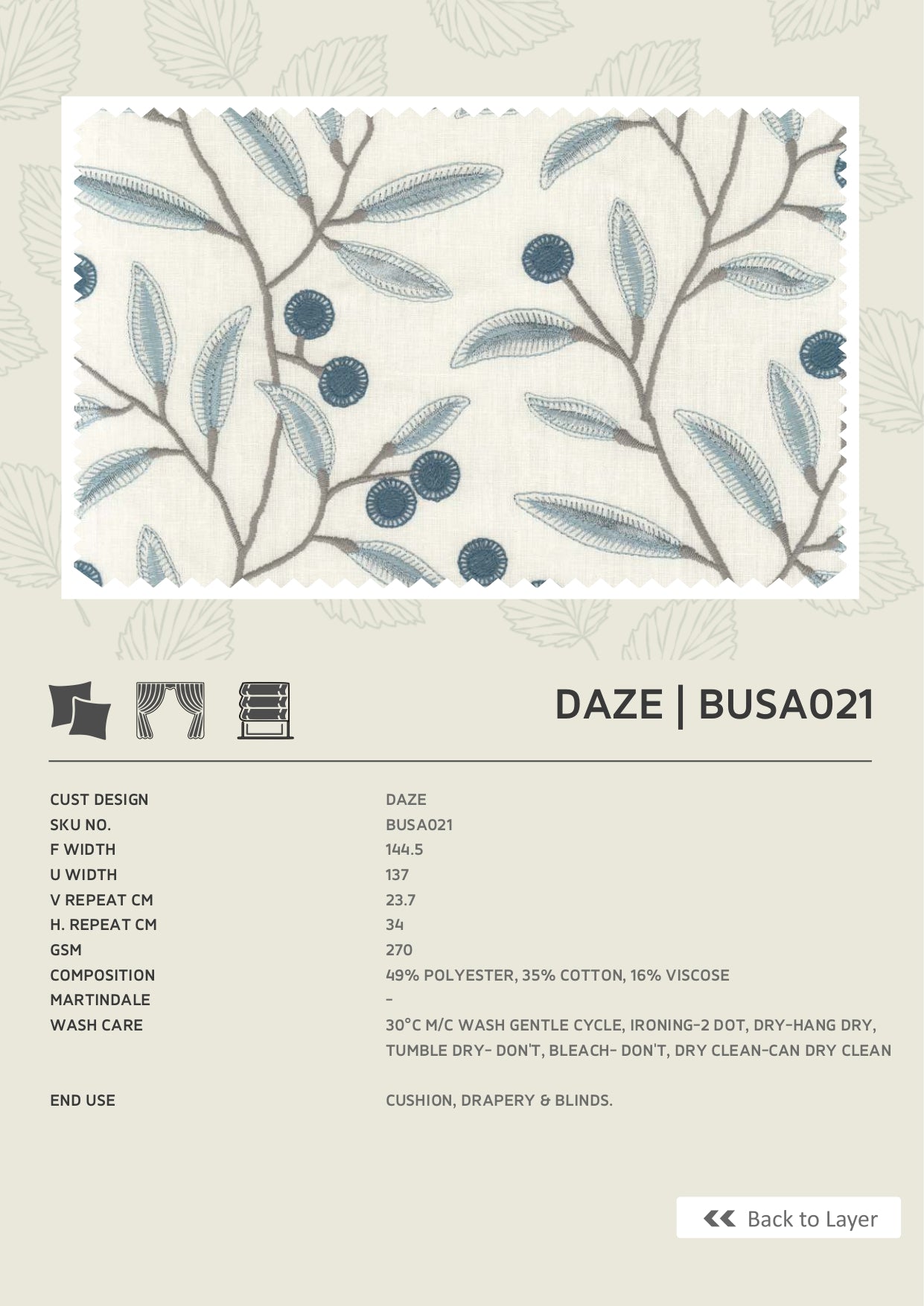 Fabric only-Premium embroidered curtains fabric only(Blinds, Curtains, Cushion covers)