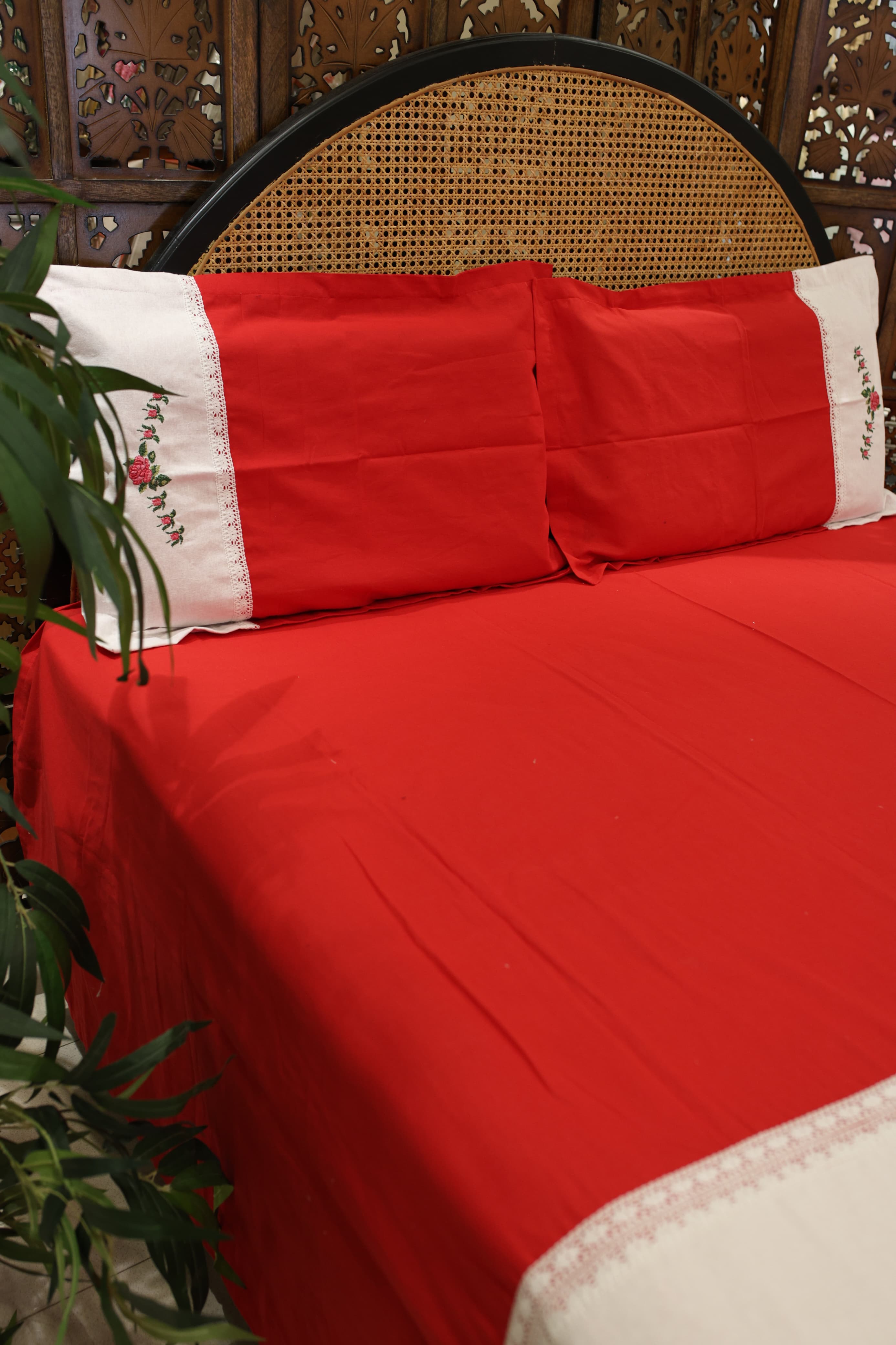 Queen Premium Cross stitch embroidery bedcover - Xmas edition