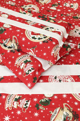 Bedsheets - King premium machine embroidery bedsheets lace bedsheets Xmas edition