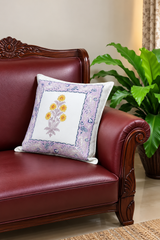 Handblock cushion cover 16×16 inches