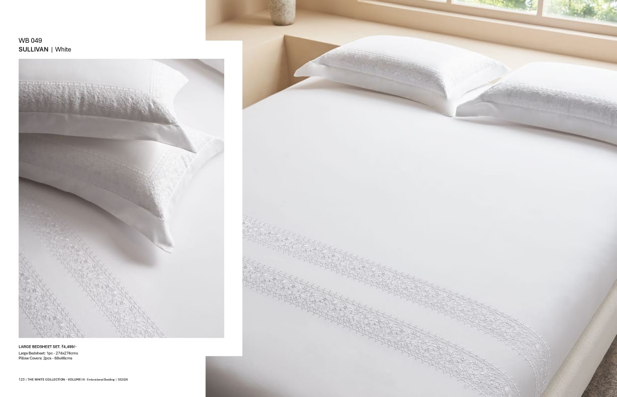 Bedsheets - King Premium machine embroidery bedsheets Sansaar