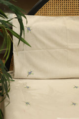 Premium Cross stitch Embroidery Cotton King Size Bedspread Set