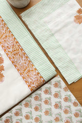 Bedsheets - King Percale cotton handblock print bedsheets