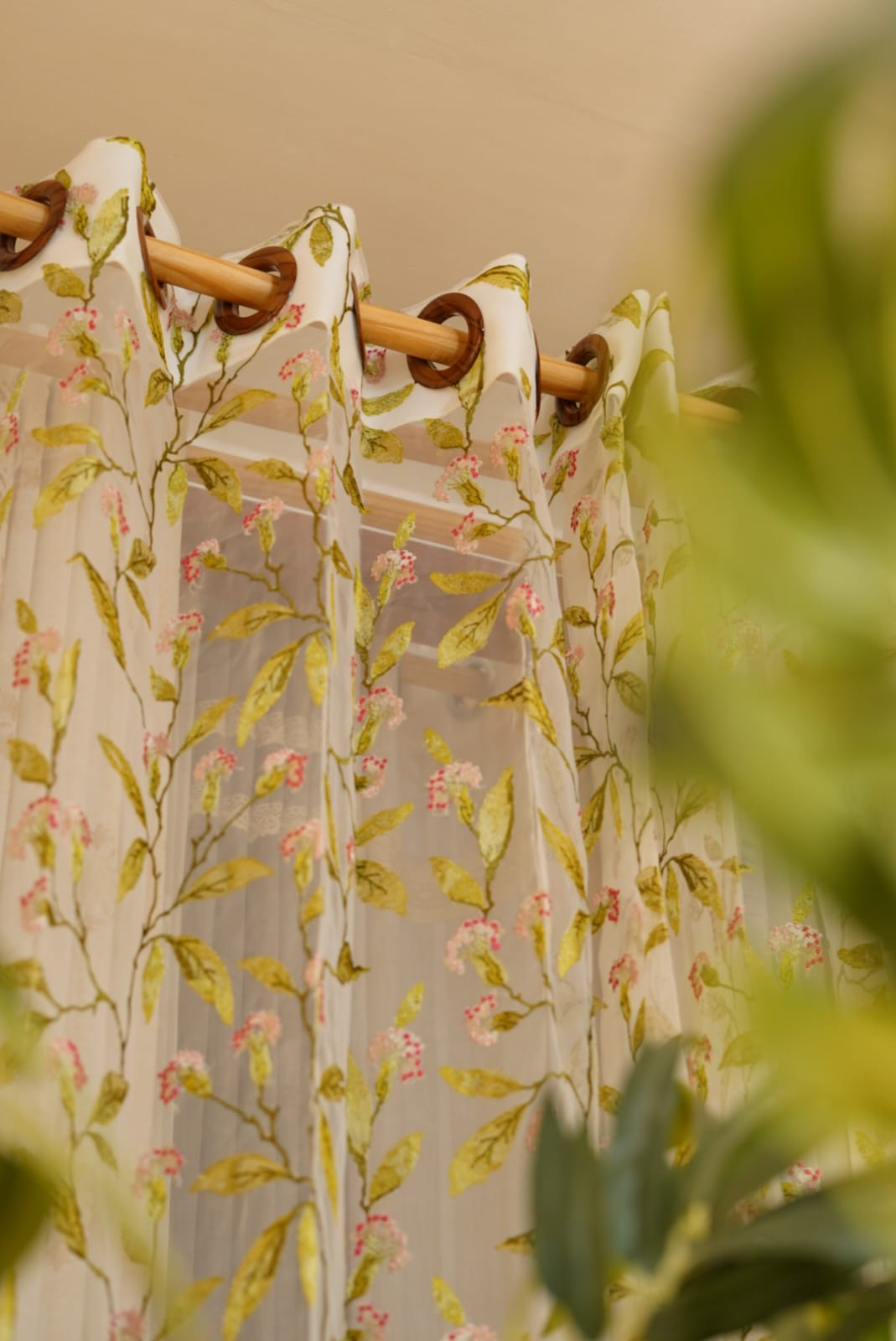 Curtains - Premium embroidery sheer curtain prebooking  (description )