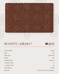 Upholstery fabrics -Ajrakh(Bughti)