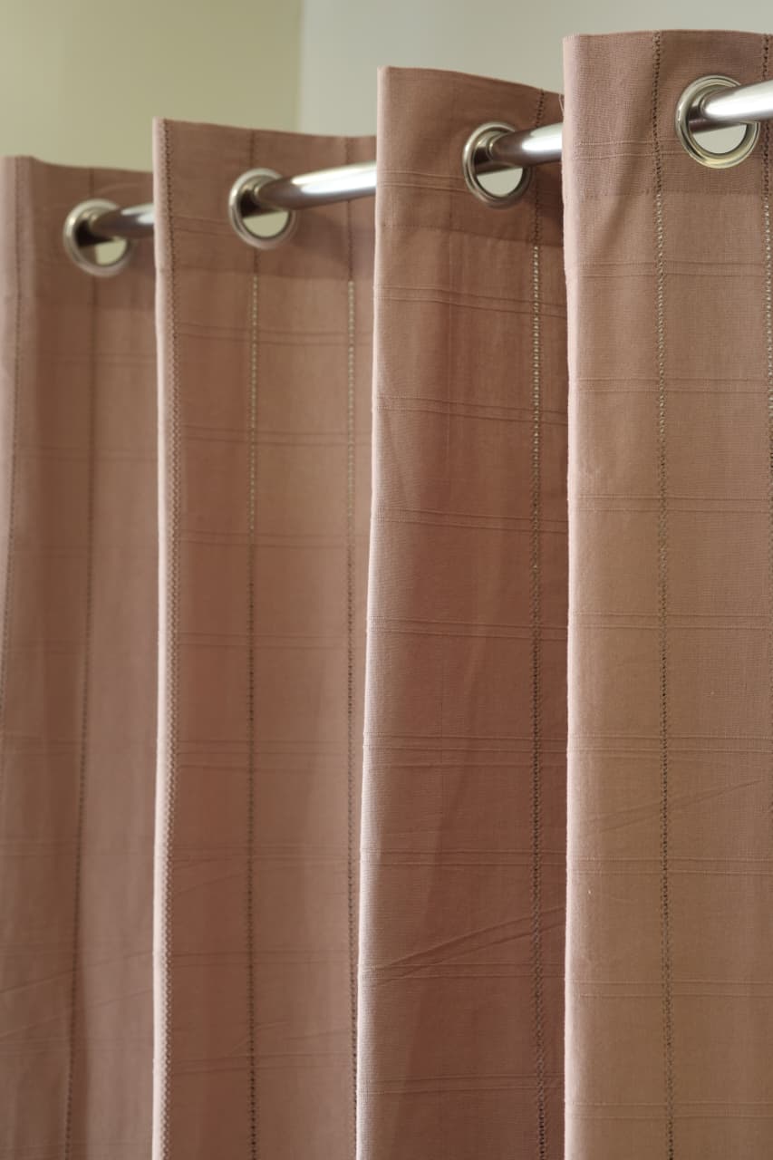 Curtains - Opaque solid light brown