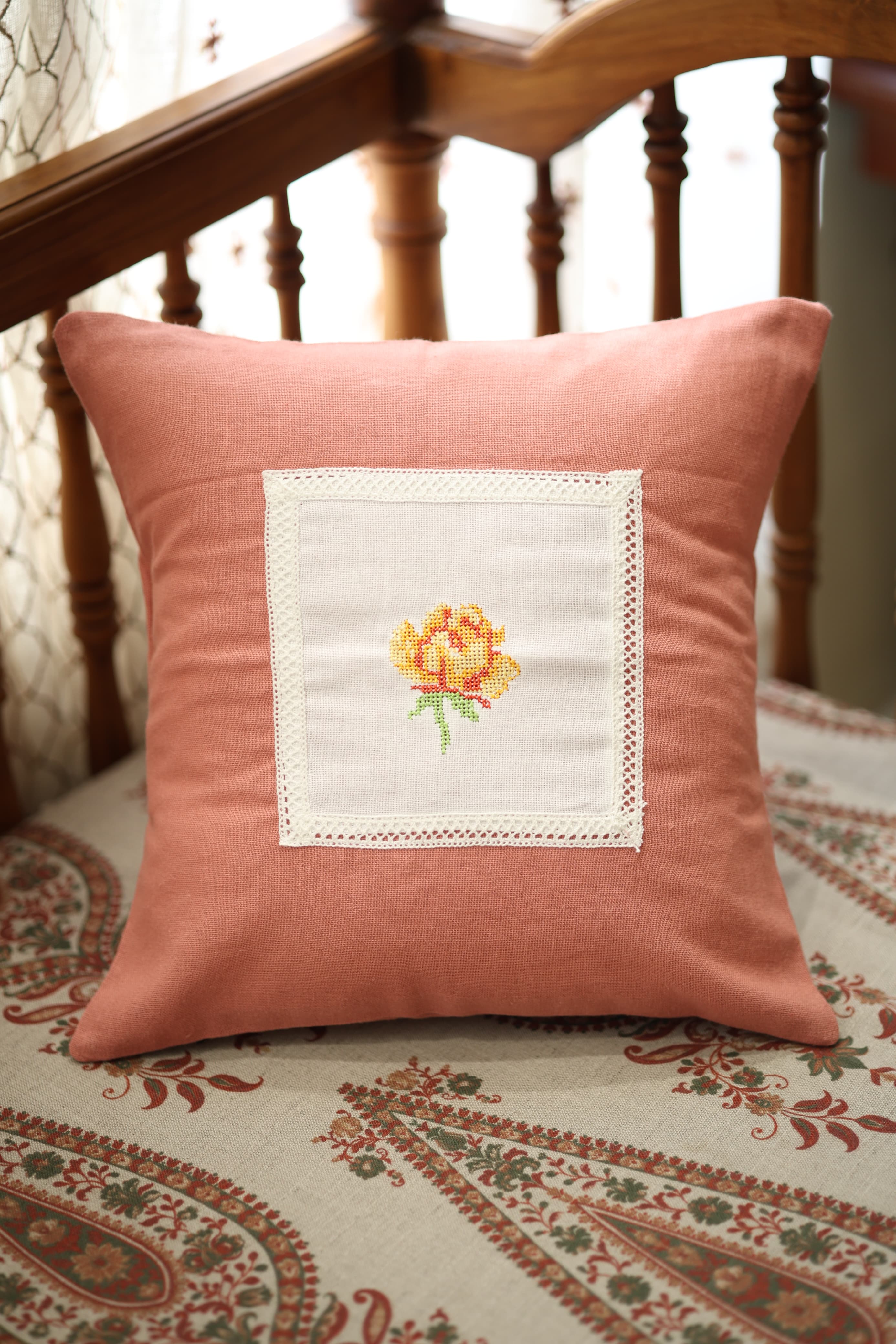 Cushion covers - cross stitch embroidery 12*12 inches