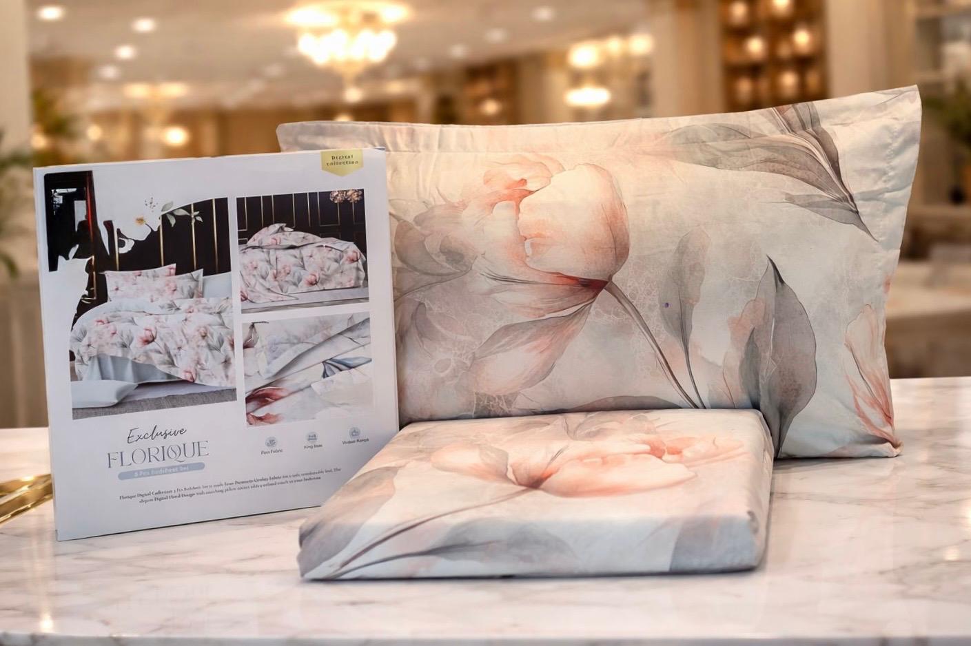 Bedsheets - Premium soft cotton digital print florique bedsheets