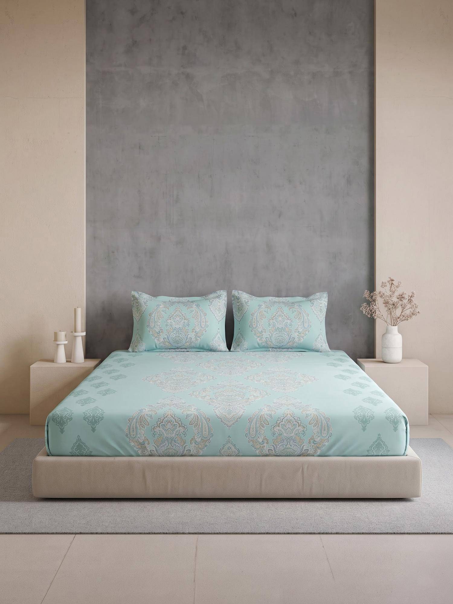 Bedsheets - Queen premium soft cotton bedsheet Digital print DD VEGA