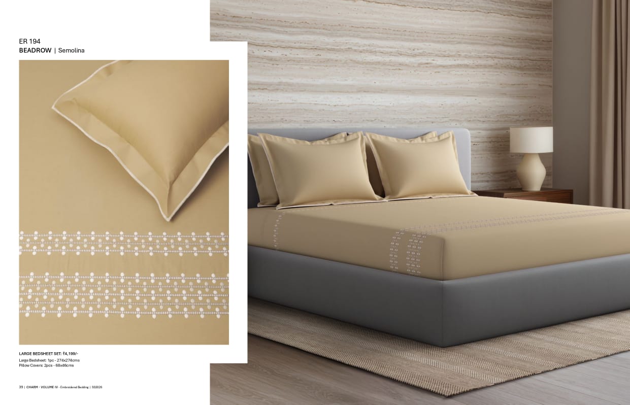 Bedsheets - King Premium machine embroidery bedsheets Sansaar : Saembro