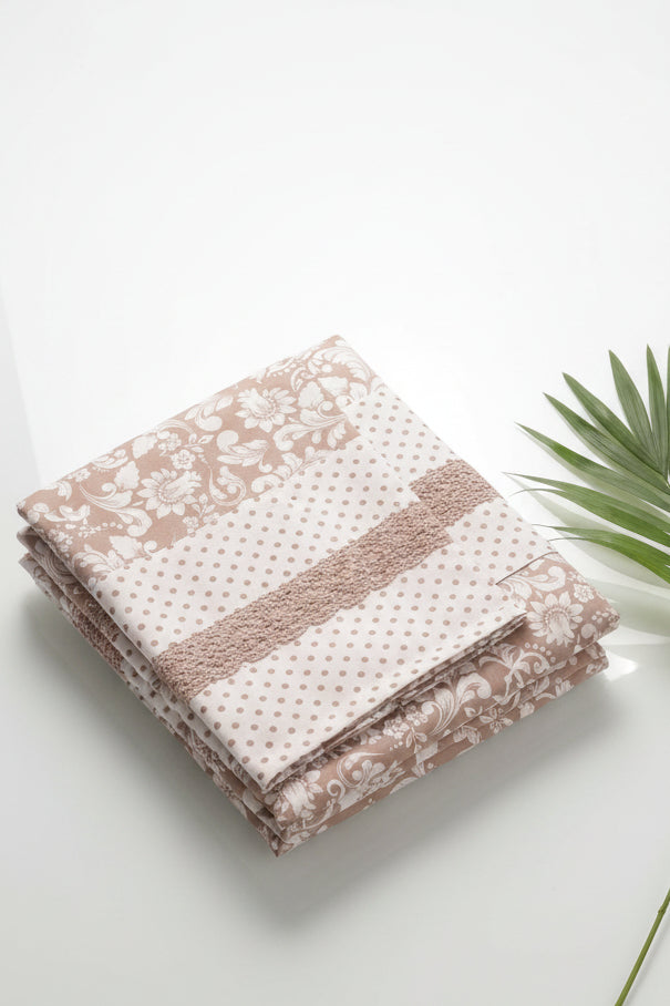 Bedsheets - Queen premium designer Printed lace bedsheet rotary