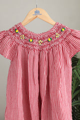 Kids smocked dress 4-5 years - Xmas edition