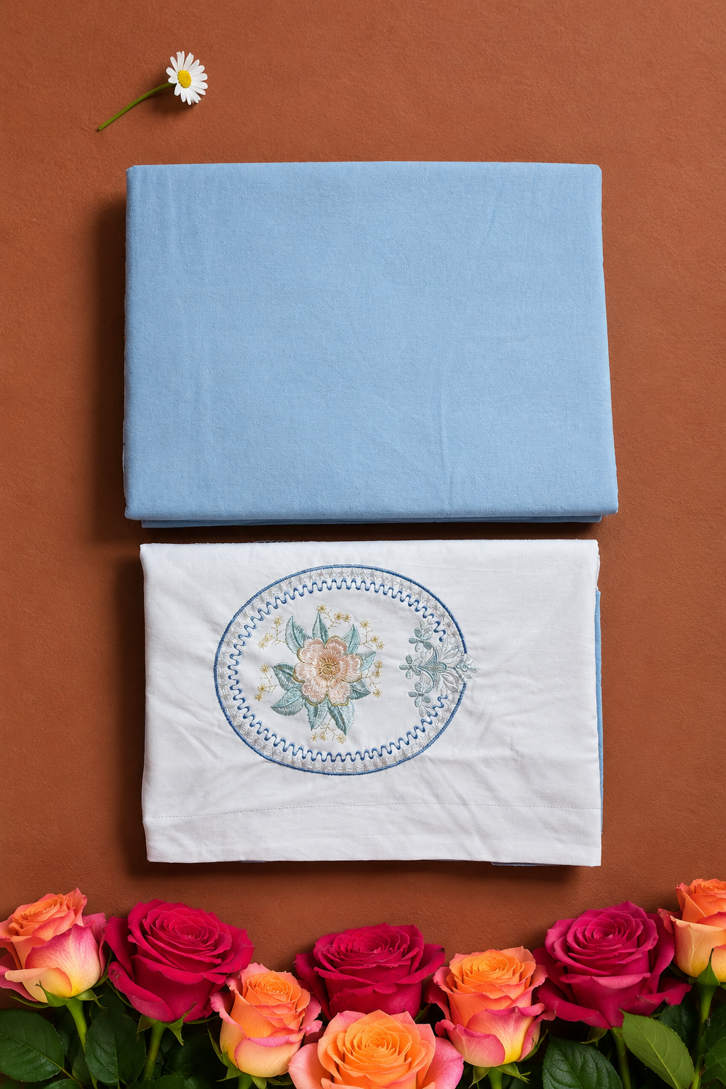 Bedsheets - Vintage King soft cotton lace bedsheets majestic