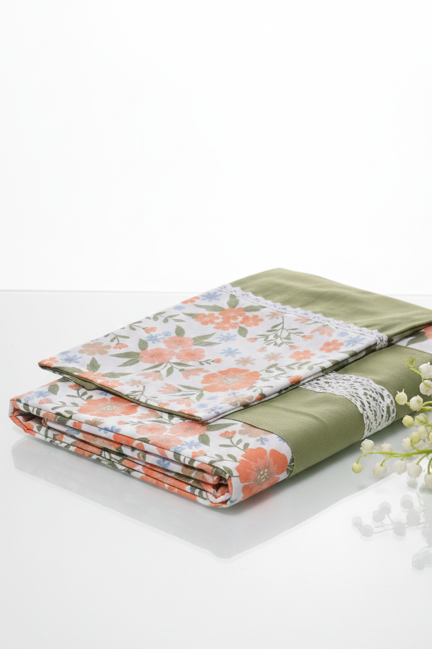 Bedsheets - Queen premium designer Printed lace bedsheet rotary