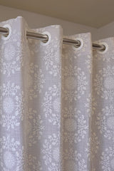 Curtains - Premium embroidery designer curtains semi Transparent/sheer vedic prebooking