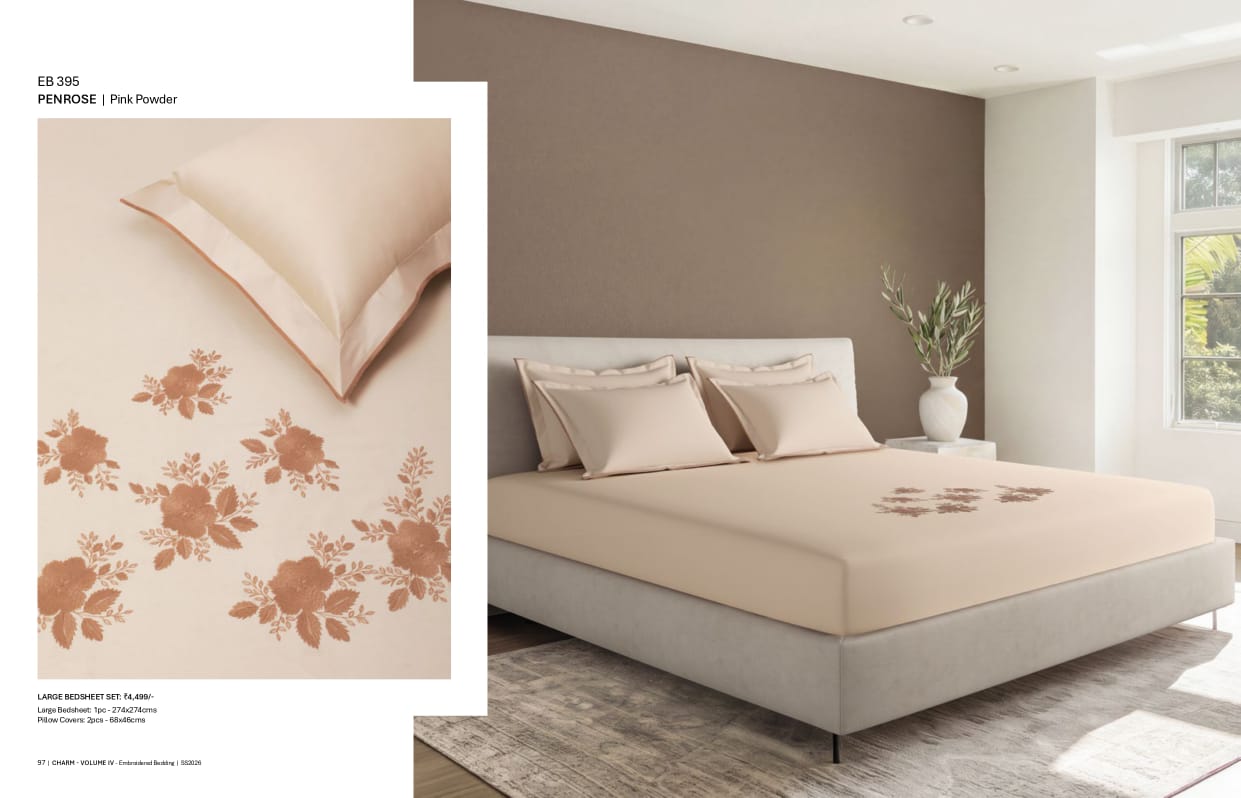 Bedsheets - King Premium machine embroidery bedsheets Sansaar : Saembro